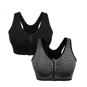 2021 Women Polyester Sport Fashion Workout Breathable Push Up Hooded Gym Sports Bra - Product Image 1