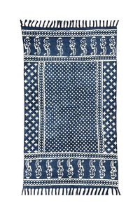 Bloque indio impreso las alfombras de algodón Boho alfombras para sala - Product Image 5