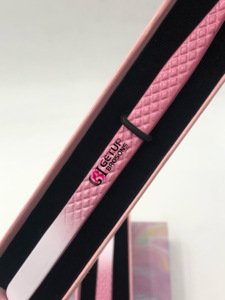 Las mejores pinzas de extensión de pestañas de agarre de diamante con recubrimiento en polvo de doble Color de 45 grados de alta calidad, herramientas de belleza de acero inoxidable - Product Image 6