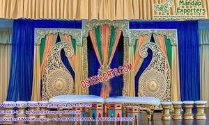 Décor de scène de mariage indien en fibre Paisley Décor de scène de mariage en fibre Paisley en fibre d'or Décoration de scène Paisley Fidji - Product Image 3