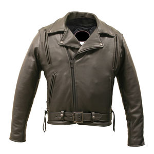 Chaqueta de invierno personalizada para hombre, ajustada, de cuero de vaca, resistente al agua, 100% de cuero, estilo informal para motocicleta, color personalizado, talla XL - Product Image 4