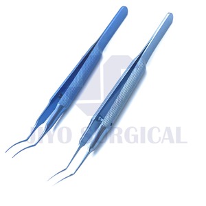Forceps Capsulorhexis UTRATA certifié CE de vente chaude 11mm de long pointe en forme de Cystotome délicat titane coudé - Product Image 6