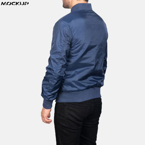 Chaqueta Bomber de Satén para Hombre, Invierno, Logotipo Personalizado Bordado, OEM, Ligera, Puños Acanalados, Estilo Béisbol, Venta al Por Mayor - Product Image 2