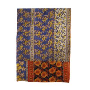 Traditional Vintage Kantha Sari <b>Indian</b> <b>Quilt</b> Handmade Kantha Throw Multicolor Handicrafts Vintage Kantha <b>Quilt</b> <b>Indian</b> Reversible - Product Image 1