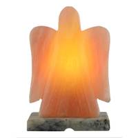 Lampe de sel de l'Himalaya en forme d'ange bio, écologique, décoration d'intérieur, technique de sculpture, artisanat naturel, rose Alam