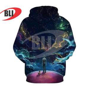 เสื้อฮู้ดผู้ชายผ้าโพลีเอสเตอร์100% มีฮู้ดพิมพ์ซับลิเมชันสำหรับกีฬาฤดูหนาวออกแบบโลโก้ได้ตามต้องการ - Product Image 3