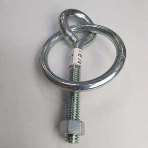 Gancho de Acero Plateado de Todos los Tamaños con Anillo de Enganche Soldado y Zincado, Perno Métrico e Imperial, Marca Hanlix, Certificado ISO 9001 - Product Image 2