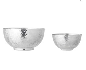 Ensemble de 2 bols de service modernes pour la maison, le Restaurant, l'hôtel, les Dates, bols à Fruits, couleur argent, design moderne, plat à salade et plateau en métal - Product Image 4