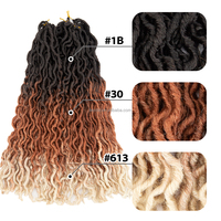 Dea Del Faux locs Crochet Dei Capelli 18 Pollici Pre Loop Mossi Gypsy Locs Crochet Trecce Dreadlocks Ombre Ricci Twist Estensione Dei Capelli
