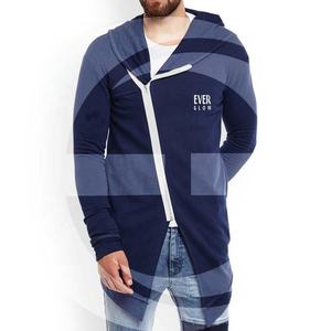 Sudadera con capucha y cremallera de talla grande para hombre de alta calidad con manga larga, patrón sólido, característica impermeable - Product Image 1