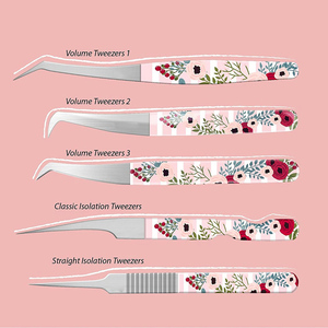 Pinzas para pestañas, belleza profesionales y suministros de 2022 para extensiones de pestañas, pinzas de volumen para pestañas - Product Image 6