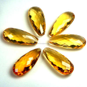 พลอยซิทรินทรงหลวมเจียระไนเหลี่ยม 13.70x13.70 มม. พลอยซิทรินทรงคุชชั่นสำหรับแหวน เครื่องประดับ อัญมณีกึ่งมีค่า - Product Image 5