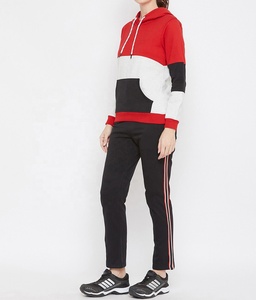 Conjunto de chándal MultiColor para mujer, ropa de calle de invierno, ropa de moda para correr, chándales de bloques de Color, nuevo estilo - Product Image 4