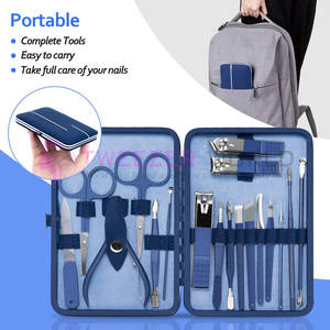 Professional 18 Piece Manicure <b>Set</b> <b>for</b> Women <b>Men</b> Nail Clippers Stainless Steel Manicure Kit Portable Travel <b>Grooming</b> Kit - Product Image 3