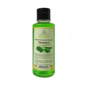 KHADI PURE HERBAL NEEM & ALOEVERA SHAMPOO-210ML-フケ用ハーブニームシャンプー-ハーブアロエベラシャンプー