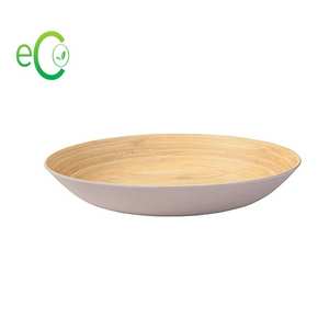 8 assiettes en bambou 100% naturelles faites à la main, plateau, LOGO personnalisé - Product Image 1