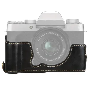相机半壳1/4英寸螺纹PU皮革相机半壳底座，适用于富吉胶片XT200