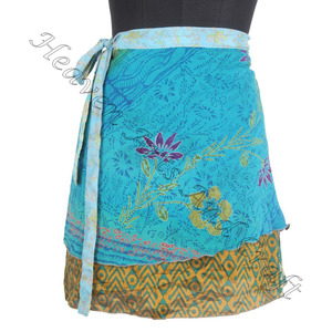 Mini jupe réversible en soie, style indien, fait à la main, style Boho, nouvelle collection - Product Image 5