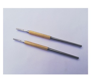 Mango de Bisturí Chapado en Oro con Diseño Moleteado - Product Image 4