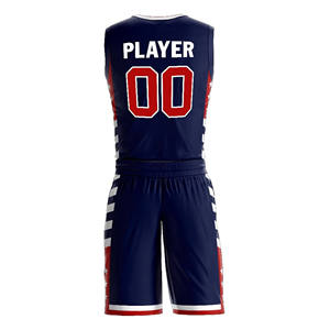 Ensemble d'uniformes de basket-ball réversibles personnalisés, vêtements de sport respirants antibactériens en polyester 100% à séchage rapide, vêtements de basket-ball de grande taille - Product Image 3