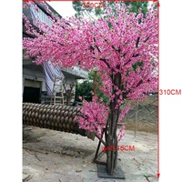 310cm height real wood tree trunk natural shape artificial pink peach blossom plants trees arch, flower tree arch artificial