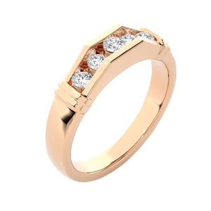 Anillo de compromiso de colección para mujer con diamantes naturales certificados de laboratorio IGI Ingemco precios al por mayor certificados en India - Product Image 2