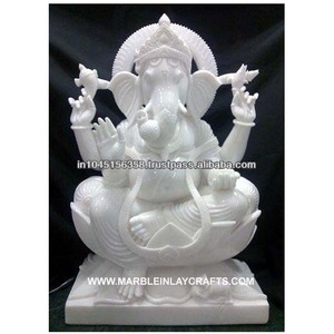 Purity Of Whiteness Marble Ganesha Statue - Product Image 1