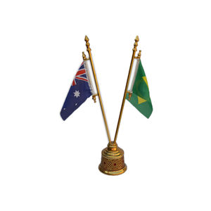 Diseño decorativo para escritorio de oficina y mesa, banderas de dos países con brillante pulido, estándar de diseño de acabado - Product Image 1