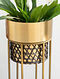 กระถางต้นไม้โลหะ Midas Touch Gold งานแฮนด์เมด ชุด 2 ชิ้น กระถางตกแต่งสวนภายนอกสำหรับบ้านและลานบ้าน - Product Image 3