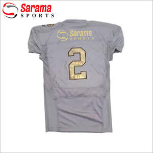 Maillot et pantalon de football américain cousus gris et noir Uniforme de logo d'équipes d'hommes de haute qualité - Product Image 1