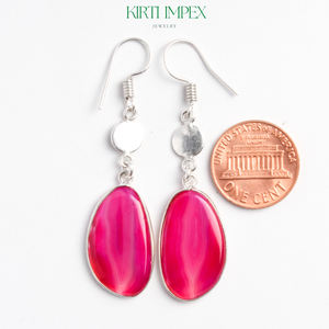 Vente en gros de cadeaux américains pour femmes, lunette rose et multicolore, lot de boucles d'oreilles, crochet français en argent onyx plaqué or, prix raisonnable - Product Image 6