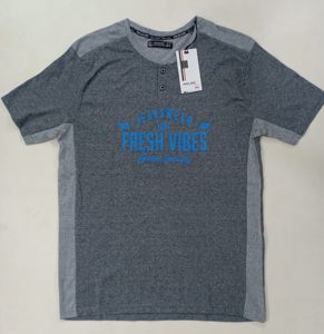 Camisetas de Algodón para Hombre de Primera Calidad, Marcas Originales, Lote de Excedentes de Bangladesh, Manga Corta, Cuello Redondo, Camiseta de Verano - Product Image 1