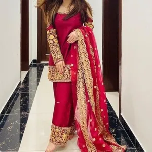 Pakistani Traditional dresses women clothing Latest Silk Suit Design