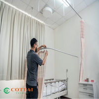 COTTAI Mediguard Dispositif de rideau médical pour hôpital, design Art Déco, en polycarbonate
