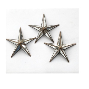 Support mural argenté Étoile en verre Mercury pour décoration murale - Product Image 6