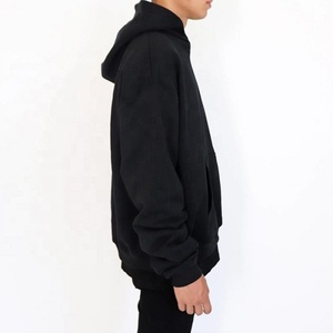 2023 vêtements personnalisé coton lourd plaine surdimensionné à capuche Streetwear noir sweats à capuche hommes à capuche - Product Image 2
