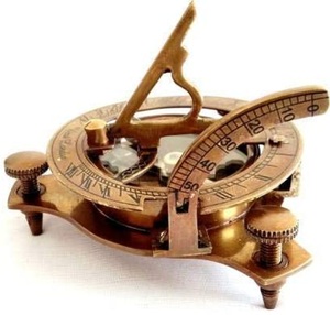 Boussole de cadran solaire antique en laiton Lister en laiton nautique 3 "Look antique par Calvin artisanat - Product Image 1
