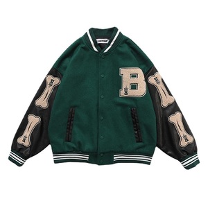 Chaqueta Varsity de Béisbol para Hombre de Alta Calidad, con Logotipo Personalizado Bordado, Cuello Alto, Chaqueta de Invierno de Lona Impermeable Reversible con Letras - Product Image 3