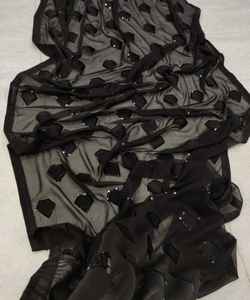 Heavy Embroidered Party Wear New Collection All Sizes and Color Net <b>Fabric</b> Embroidered Indian Women Wear Ready Made Saree With Apparel - Product Image 4