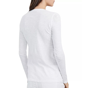 เสื้อยืดคอกลม OEM ผ้าฝ้ายแท้ สีขาว 100% ผ้าฝ้าย เสื้อยืดสำหรับผู้หญิง - Product Image 3