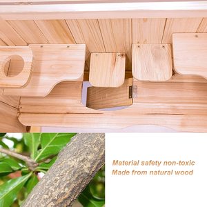 Gabbia per criceti in legno ecologica con chiusura a pressione per criceti e conigli - Product Image 6