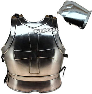 Veste médiéval en acier inoxydable, gilet de chevalier, Costume de motocyclette, chasse, chemisier en cuivre, croix, argent - Product Image 1