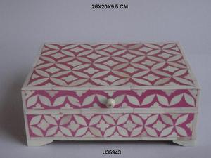 กล่องเครื่องประดับฝังกระดูกลายดอกไม้สำหรับผู้หญิง & เด็กผู้หญิงกล่องจัดระเบียบของขวัญแบบแปลกใหม่ - Product Image 5