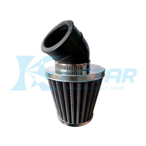 Air Filter 45 Degree 35mm H62mm Black Motorcycle - Product Image 1