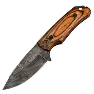 Couteau de poche personnalisé en acier Damas avec manche en bois fait main Support de personnalisation incroyable (OEM) - Product Image 2