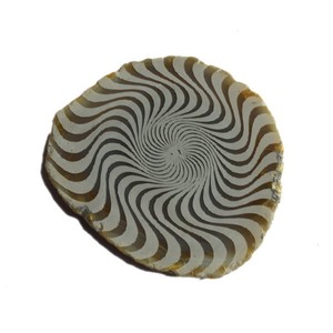 Engraved Wave Design <b>Agate</b> Slices <b>Coaster</b> | Engraved Wave Design <b>Agate</b> Slices <b>Coaster</b> for Sale Semiprecious Stone Craft - Product Image 1