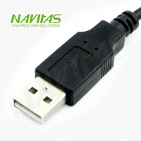 Kabel Data USB A Male ke Micro USB Kustom untuk Elektronik Komputer & Pengisian Daya dengan Bahan PVC untuk Transfer Data & Pasokan Daya