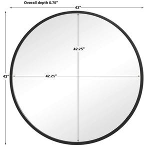 Espejo montado en la pared de Metal de Color negro con estilo moderno hogar Hotel baño espejo decorativo forma arte de pared - Product Image 2