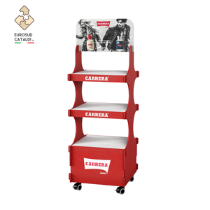 Espositore in legno di qualità produzione EUROSUD Made in Italy in betulla altezza 136 cm per negozi e supermercati. - Product Image 2