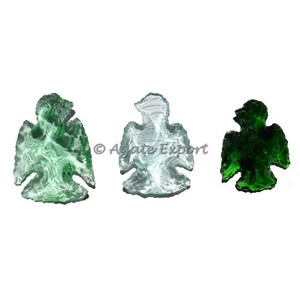 Piedra semipreciosa Artesanía Forma de águila Coloridas puntas de flecha de obsidiana | Proveedor de puntas de flecha de ágata punta de flecha semipreciosa - Product Image 1